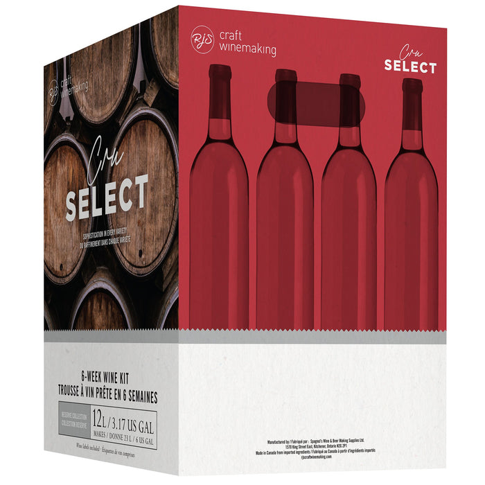 Italian Amarone Wine Kit - RJS Cru Select right side of the box