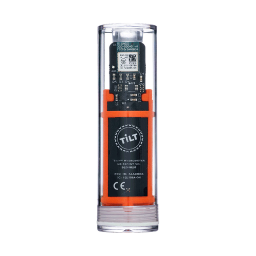 The orange Tilt Digital Hydrometer and Thermometer
