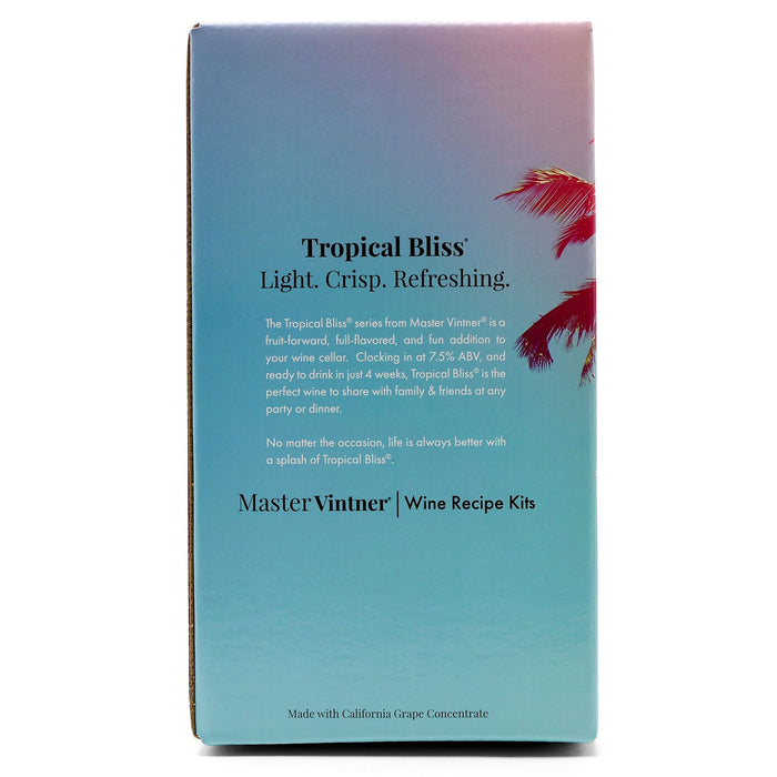 Blackberry Pinot Noir Wine Kit - Master Vintner Tropical Bliss side of box