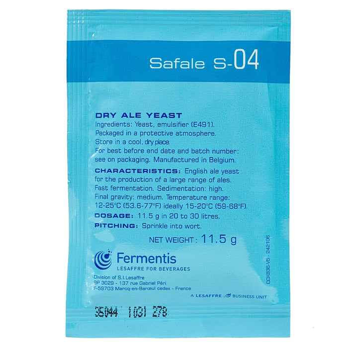Safale S-04 English Ale Dry Yeast