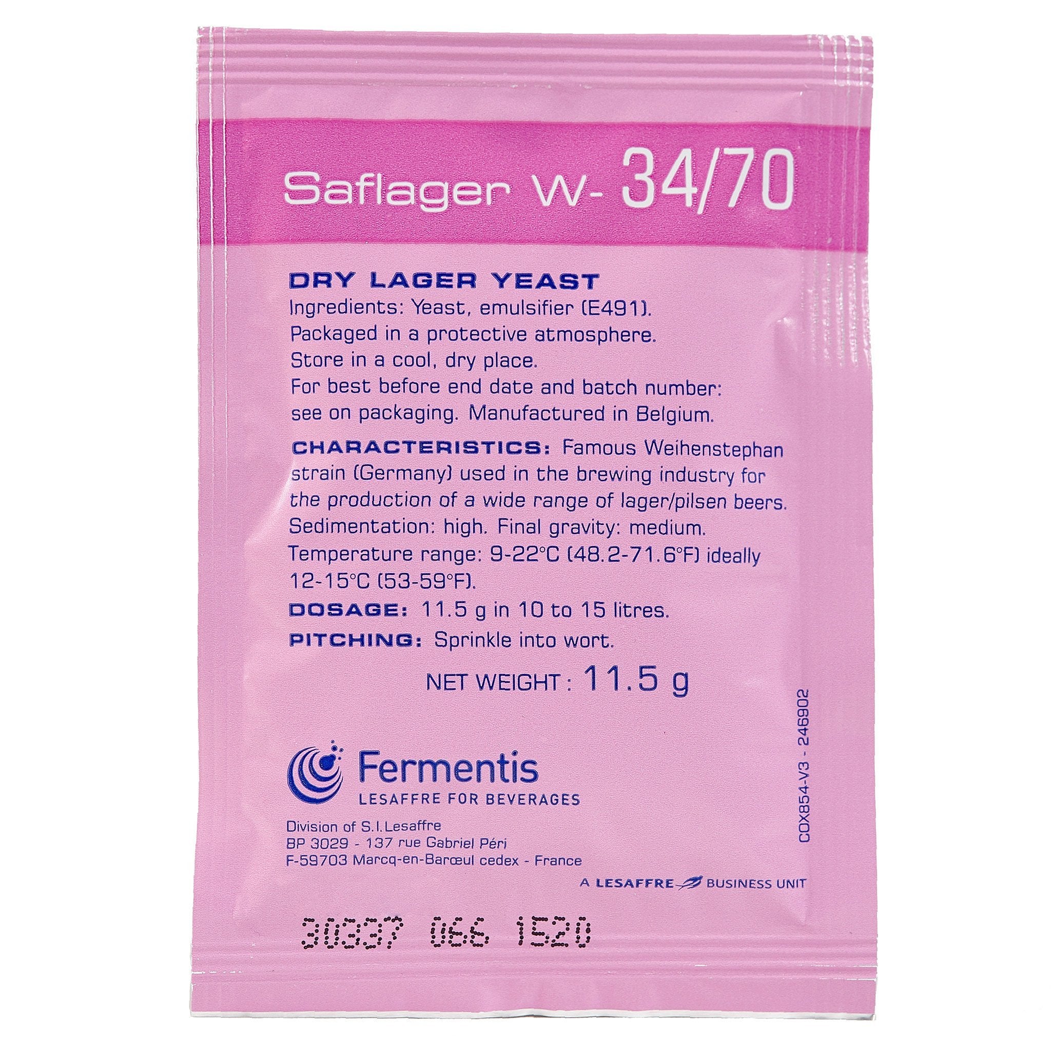 saflager 34/70 yeast front