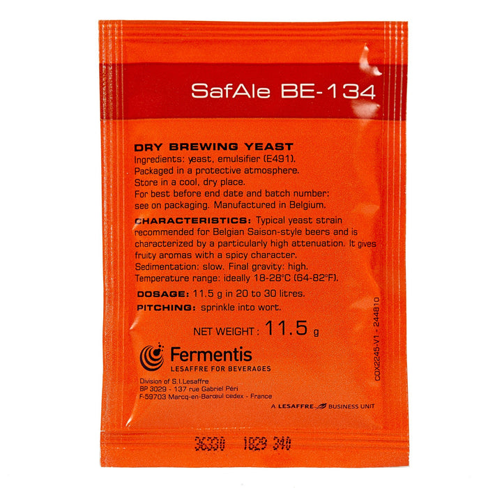 safale be-134 yeast front