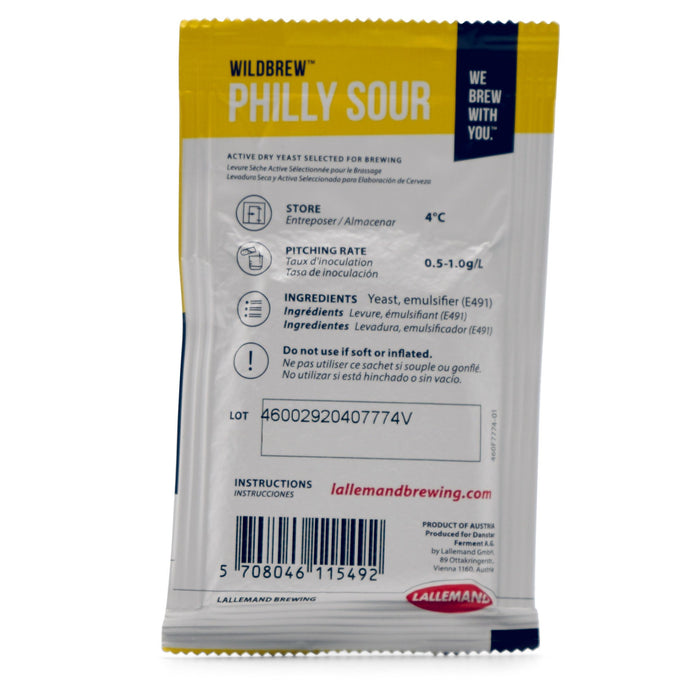 Lallemand WildBrew™ Philly Sour - 11g back of package