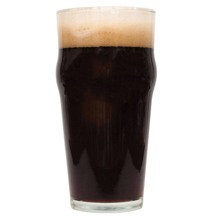 A glass of Oatmeal Stout homebrew