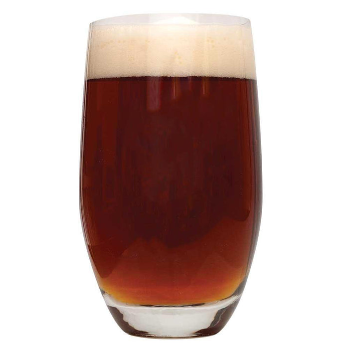 Honey Brown Ale homebrew in a glass