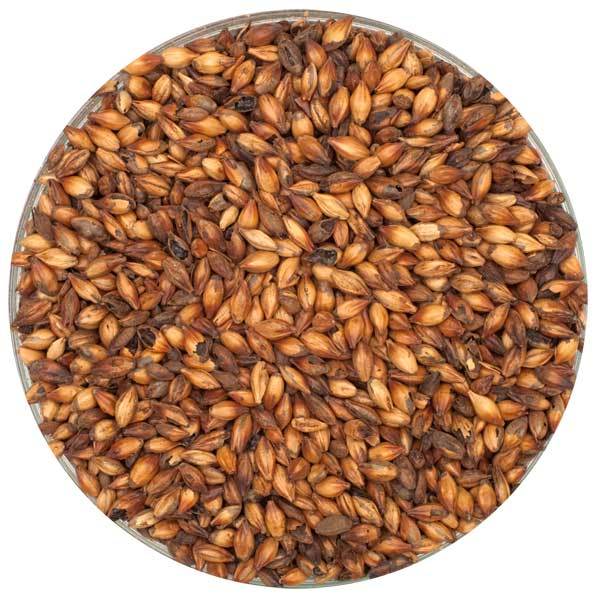 A bowl of Simpsons Extra Dark Crystal malt