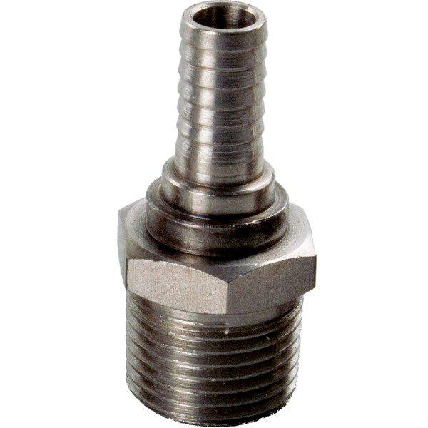 Male Stainless 1/2" NPT x 3/8" Barb