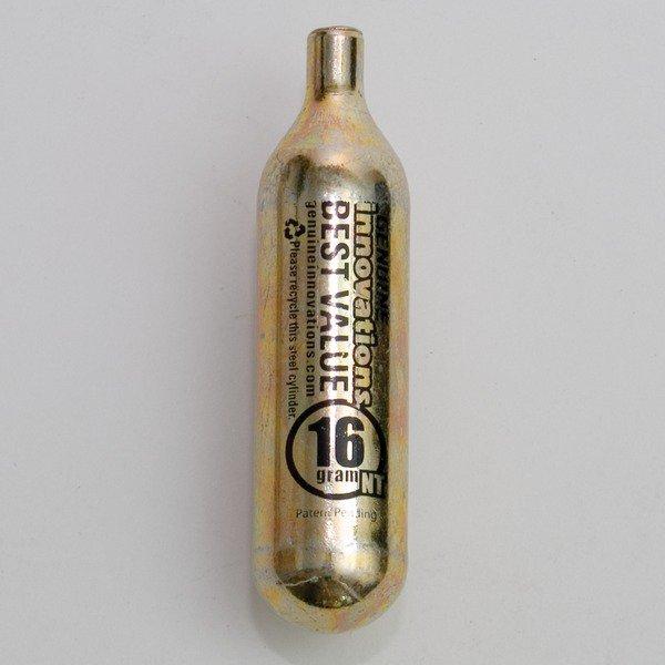 An unthreaded CO2 cartridge