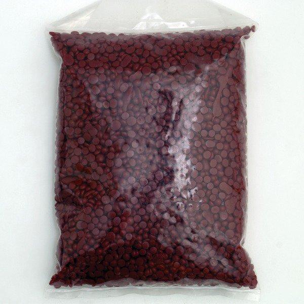 One pound bag of holiday red Bottle Wax
