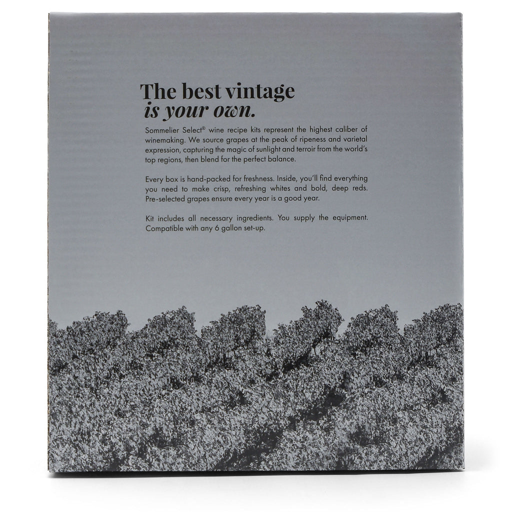 Chilean Malbec (6G) Wine Kit - Master Vintner® Sommelier Select® back